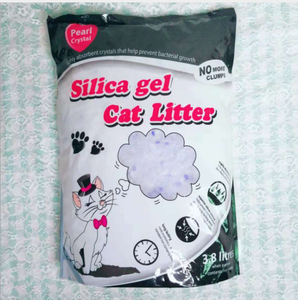 Venta al por mayor de amazon vendedor caliente de la limpieza de gel de sílice <span class=keywords><strong>azul</strong></span> gato 3.8L gato de arena de cristal - Product Image 1