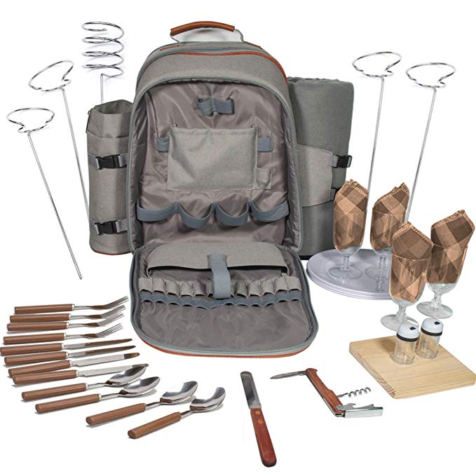 Новое поступление 2019, набор рюкзаков для пикника для семьи, кемпинга на открытом воздухе