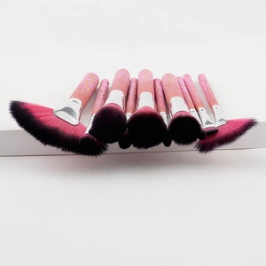 Las señoras <span class=keywords><strong>Rosa</strong></span> maquillaje delicado accesorios maquillaje cepillo negro cepillo 10 piezas, juego <span class=keywords><strong>de</strong></span> brochas <span class=keywords><strong>de</strong></span> maquillaje - Product Image 5