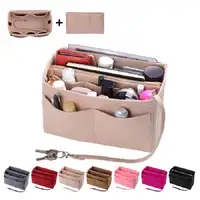 Felt Purse Handbag Organizer Insert Multi pocket Storage Shaper Liner Bag*