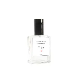 Etiqueta blanca para botella de perfume, adhesiva, personalizada, con logotipo, 30ml, 50ml