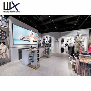 Estantes de exhibición de tienda minorista de gama alta personalizados LUX, elegante vitrina de tienda de ropa de madera - Product Image 2