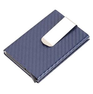 Microfiber Carbon Fiber Leather Pop up <strong>Wallet</strong> Mens Card Case RFID Money Clip <strong>Cool</strong> Card Holder <strong>Wallet</strong> - Product Image 1