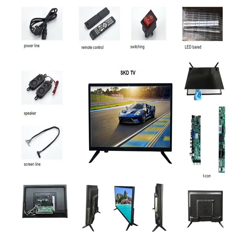 Amazing ขายส่ง Good Design การแข่งขันราคา TV 21.5 "24" 32 "40" 43 "LED TV Skd เครื่องสำรองไฟ LCD