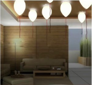 Luminaire de plafond en forme de ballon blanc lait nordique créatif pour chambre à coucher, salon, chambre d'enfant - Product Image 5