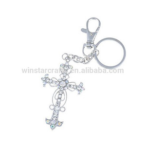 OEM <span class=keywords><strong>precio</strong></span> directo de fábrica 3D plata Cruz Metal religiosa llavero anillo de llave <span class=keywords><strong>China</strong></span> - Product Image 2