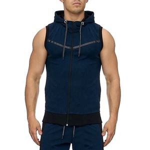 OEM Men Sleeveless Hoodie Sweatshirt Vest Sport Casual Hooded Tank Tops T-Shirt - Product Image 1