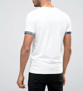 Moda 100% algodón de bolsillo en <span class=keywords><strong>el</strong></span> pecho de la impresión de la camiseta de t para los hombres - Product Image 2