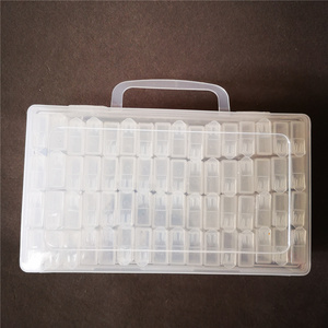 Boîte <span class=keywords><strong>de</strong></span> <span class=keywords><strong>rangement</strong></span> en plastique PP pour bijoux, peinture au diamant DIY, vente en gros, personnalisable, bon marché, 12, 24, 42, 64 emplacements - Product Image 2