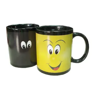 Promosyon sabah gülümseme yüz kupalar özel sihirli kupa renk değişimi kahve fincanları