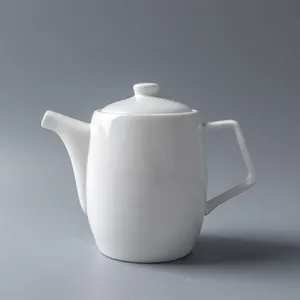 Ensemble de théière en céramique et céramique, pot de café, support pour boissons, résistant à la chaleur, blanc, logo personnalisé, 290 — 580ml