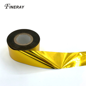 SCF900 30mm * 100mホットスタンピング紙パッケージ日付バッチコーディング印刷リボン金メッキホットスタンピングフォイルゴールドPETプラスチックジェネリック - Product Image 5