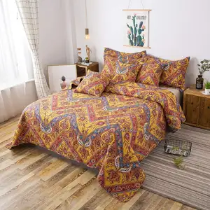 turkish flower kantha print handmade patchwork cotton quilt bedding sets