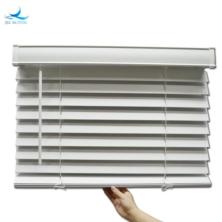 Factory Offer Customize Supplier Cordless Faux Wooden Blinds