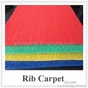 100% polyester nadel gestanzt plain oder rippen teppiche für ausstellung und hochzeit
