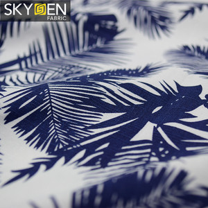 Skygen venta al por mayor 100 algodón personalizado camiseta diseño impreso hojas de <span class=keywords><strong>palma</strong></span> tropical tela - Product Image 4