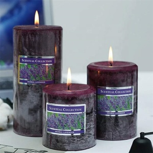 Vela de cera de parafina de pilar de colores para fabricación de fábrica, precio barato - Product Image 2