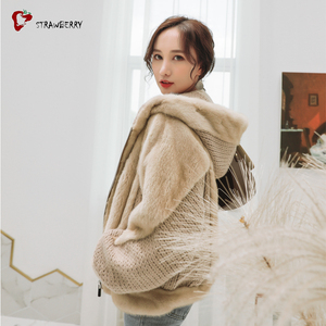Barato precios de descuento estilo coreano mujeres <span class=keywords><strong>abrigo</strong></span> de invierno las mujeres Natural <span class=keywords><strong>abrigo</strong></span> de piel de visón - Product Image 2