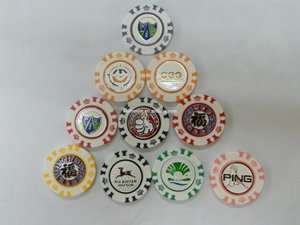 De golf personnalisé jetons de poker - Product Image 3