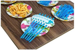 Ensemble de vaisselle jetable sur le thème des dinosaures pour fête d'<span class=keywords><strong>anniversaire</strong></span> d'enfants, assiettes en papier, vaisselle de pique-nique, vaisselle de fête, Thanksgiving, Noël, Halloween - Product Image 5