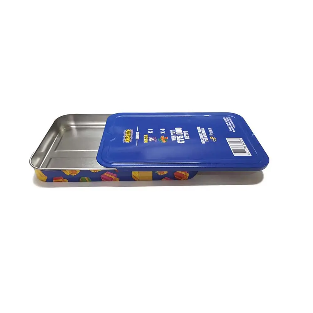 China Factory Rotatable Tinplate Rectangular Cookie Food Packaging