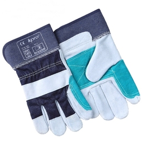 Guantes de lona de piel de vaca, resistentes, reforzados, para trabajo - Product Image 2