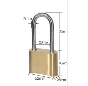 AJF निविड़ अंधकार <span class=keywords><strong>Rustproof</strong></span> आउटडोर ताला हथकड़ी नीचे पासवर्ड ताला दरवाजा गोदाम चैम्बर ताला लंबे समय हथकड़ी पीतल दरवाजा 4 बिट - Product Image 4