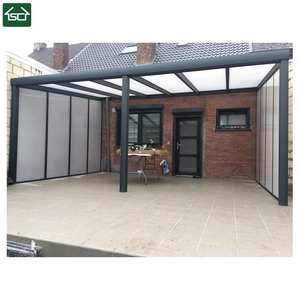 Pergola extérieure en aluminium de style allemand 4x3m, pergola de balcon, toit en polycarbonate - Product Image 3