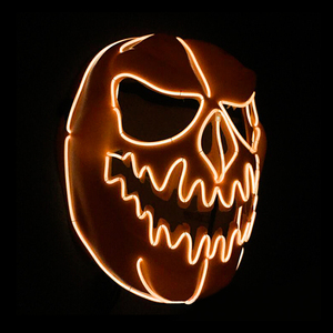 Máscara Decorativa de Halloween, Máscaras Divertidas, Excelentes Artículos para Fiestas, Máscara de <span class=keywords><strong>Calabaza</strong></span> con Cable EL - Product Image 6