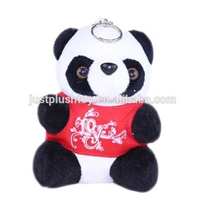 Vendita calda molle farcito divertente ragazze commercio all'ingrosso su ordinazione della peluche del panda portachiavi - Product Image 2