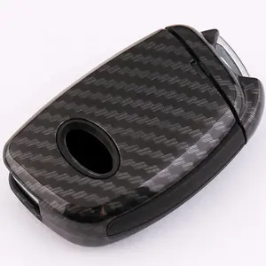 Carbon Fiber Car Remote Key Casing Cover For現代アクセント