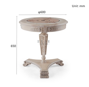Conception Antique En Bois <span class=keywords><strong>De</strong></span> Frêne Coquille Décoration Rond Coin Table D'appoint - Product Image 6