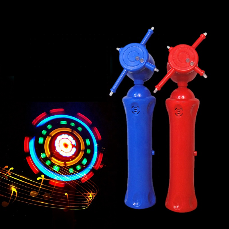 Ручная подсветка, вращающаяся палочка, палочка с ручками, сенсорное свечение, мигающие огни для рождественской вечеринки, игрушка, светодиодная палочка-Спиннер