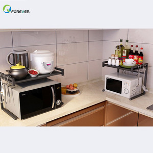 Étagère de rangement <span class=keywords><strong>pour</strong></span> four à micro-ondes à double niveau YQ FOREVER avec design en fil métallique, étagère en acier inoxydable <span class=keywords><strong>pour</strong></span> la <span class=keywords><strong>cuisine</strong></span> - Product Image 6