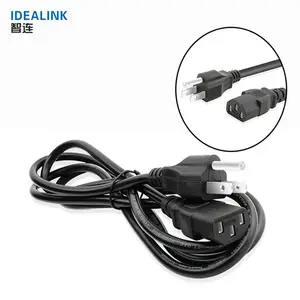 High Quality AC 220V Computer US Cable Cord 1M 1.5M 2M USA 3 Pin Power Cord