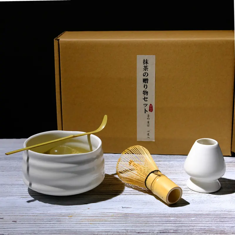 Traditional Matcha Whisk set Bamboo Natural Bamboo Matcha Kit Japanese Match Tea Set