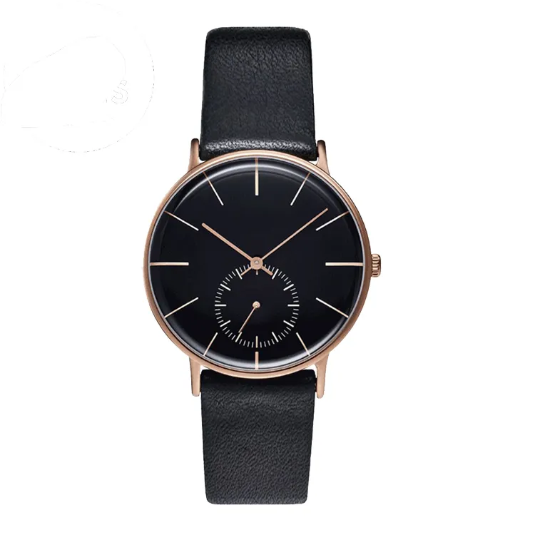 OEM Fashion Quartz Leather Wrist Watch Band Men Custom Logo Watches Stainless Steel Watch Case 316L Handwatch Women