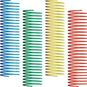 10mm Plastic Ring Binder Red Color Spiral Binding Coils - 4:1 pitch (Box of 100)