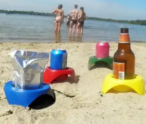 Dayanıklı plastik çeşitli renkler kum plaj içecek bardak tutucu