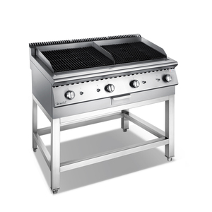 Commerciale Cottura Gamma Grande Lato <span class=keywords><strong>Pietra</strong></span> <span class=keywords><strong>Lavica</strong></span> Grill <span class=keywords><strong>A</strong></span> Gas In Acciaio Inox - Product Image 2