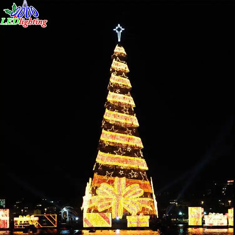 12 قدم في الهواء الطلق العملاق شجرة كريسماس صناعية مع أضواء
