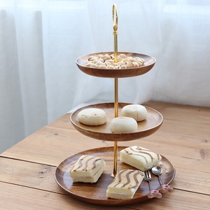 Présentoir en bois écologique à 3 niveaux pour gâteaux, 4 niveaux, mini présentoir à cupcakes en papier <span class=keywords><strong>individuel</strong></span>, pour mariage, tour eiffel, pièces - Product Image 4