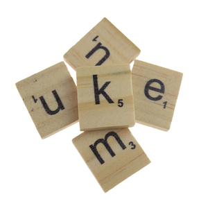 diy manualidades minúsculas decorativo personalizado carta azulejos 100 pieza nueva en blanco <span class=keywords><strong>de</strong></span> madera, azulejos scrabble - Product Image 3