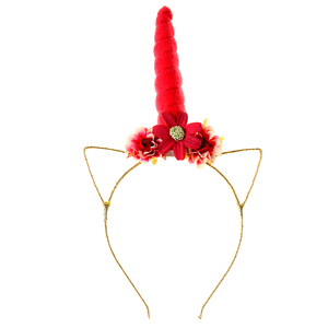 2018 Tissu Licorne Bandeau Filles Fleurs Bandeau Pour Enfants chat oreilles Corne de Licorne Partie Cheveux Accessoires - Product Image 3