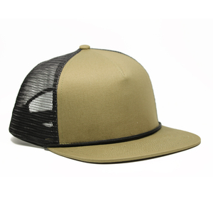 Custom Plain Snapback Cuerda Sombrero En Blanco 5 Panel Cap - Product Image 5