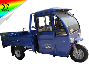 Lanzador cabina cerrada triciclo <span class=keywords><strong>gasolina</strong></span> camión de carga motocicleta de tres ruedas con sala de conducción - Product Image 1