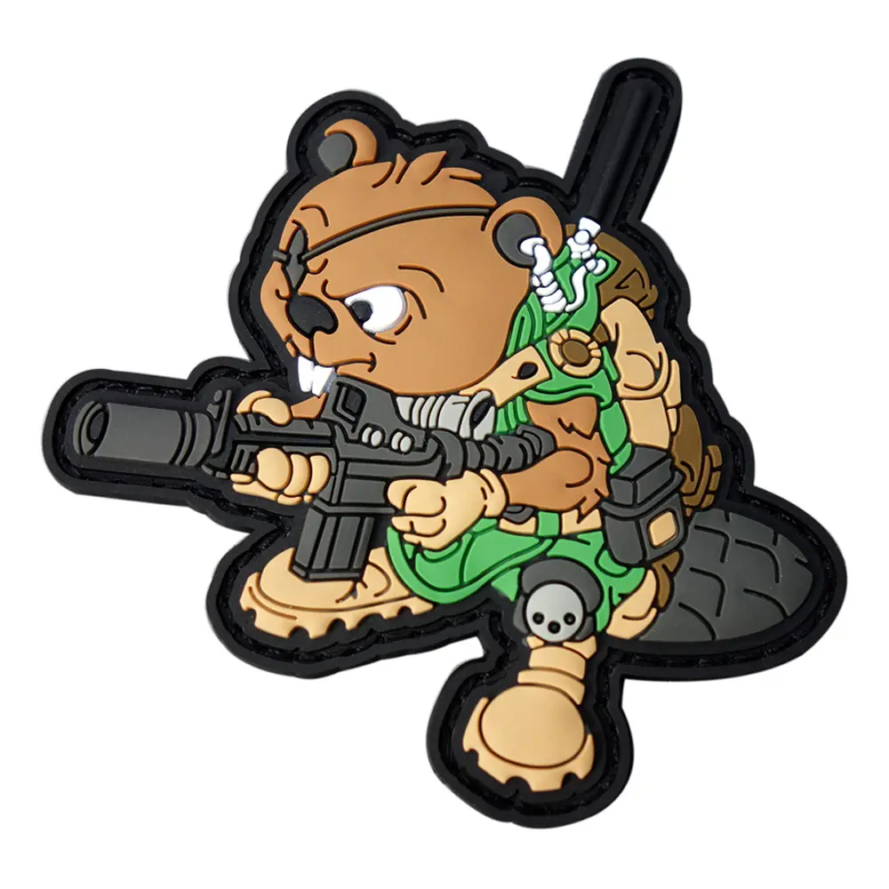 Factory price cheap custom your own logo gun pvc patch