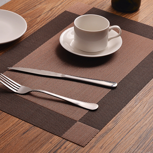 JR1015 precio al por mayor rectángulo café barato tela, manteles individuales de lugar de mesa de Mat - Product Image 1