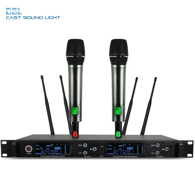 Professional Outdoor UHF True Diversity Stage Wireless Radio microphone