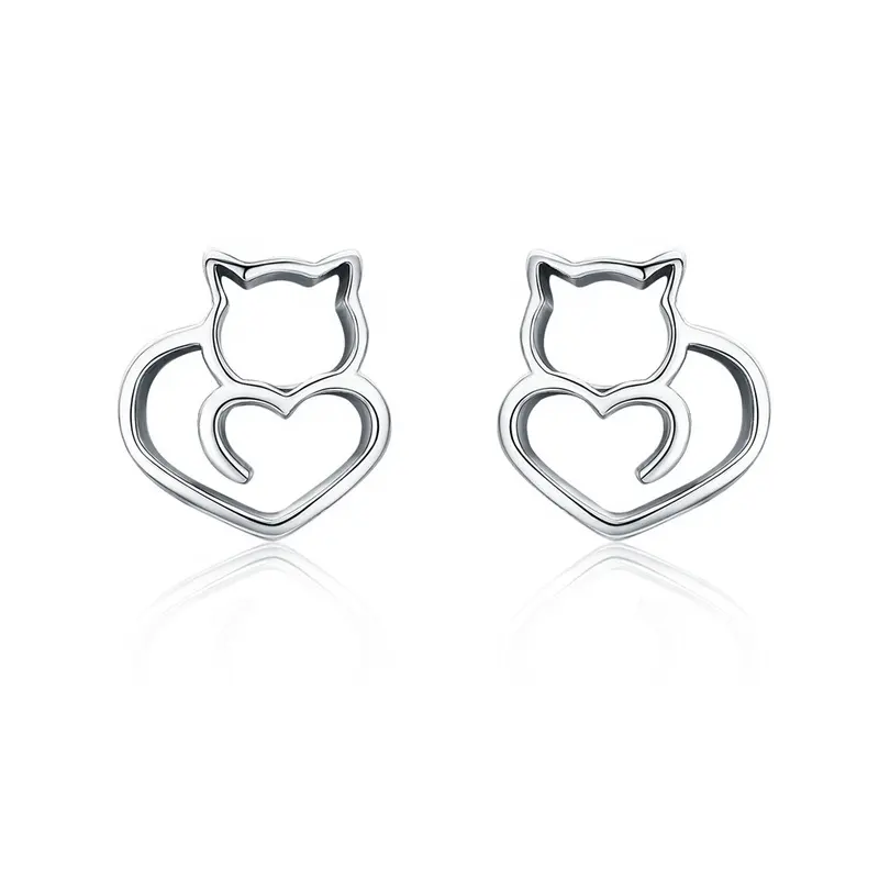 G34 nuova moda alla moda in argento Sterling animale gioielli in argento Sterling 925 carino gatto piccolo perno orecchini stile coreano